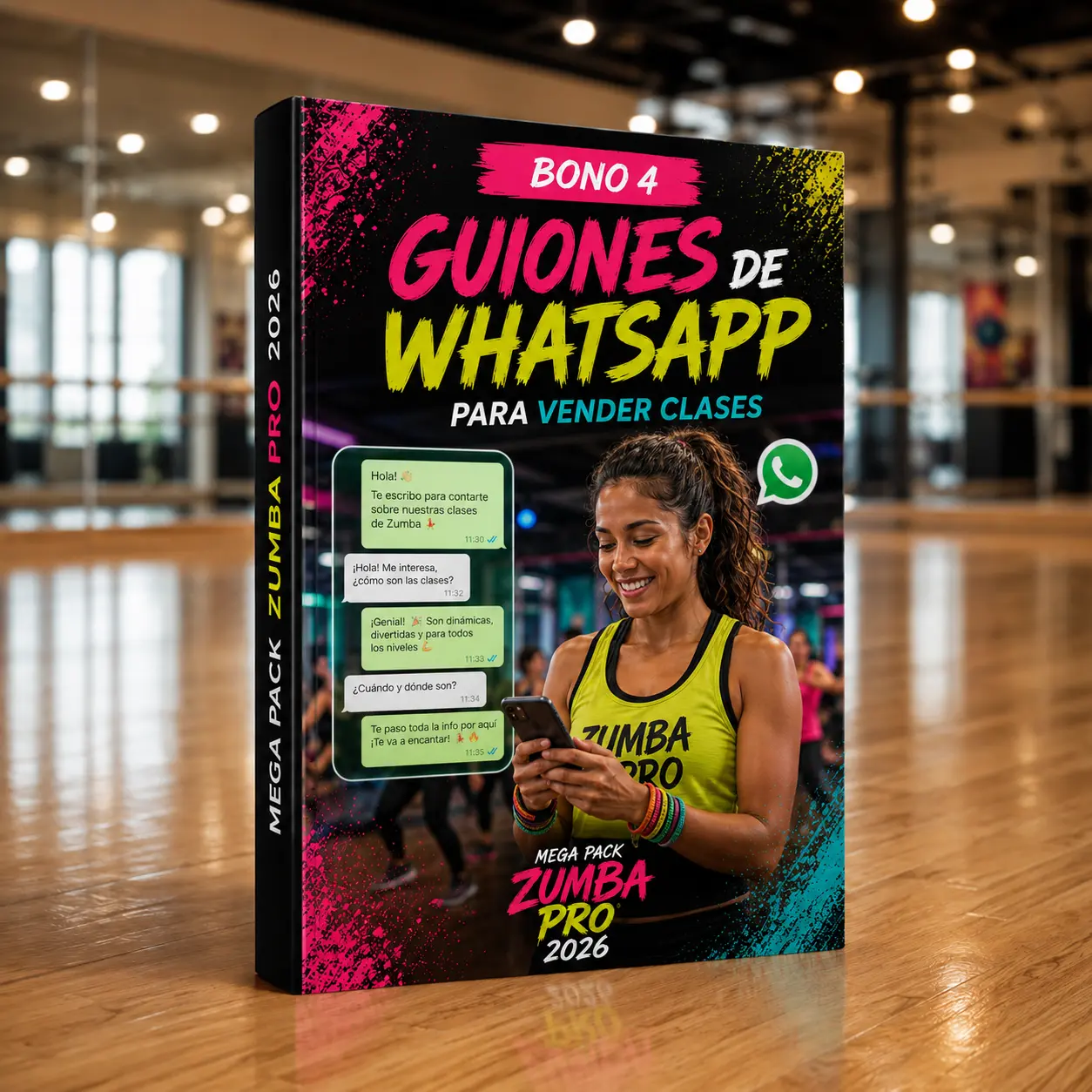 Tapa del BONO 4: GUIONES DE WHATSAPP PARA VENDER CLASES